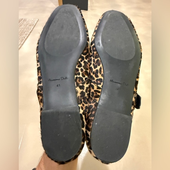 Massimo Dutti Leopard Vintage Ballet Flat Mary Jane - Picture 6 of 8